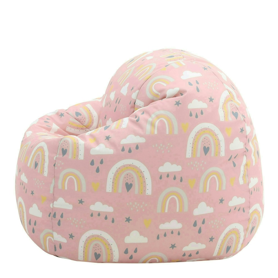 image 1 of icon Kids Rainbow Bean Bag Chair Pink Childrens Bean Bags Pink