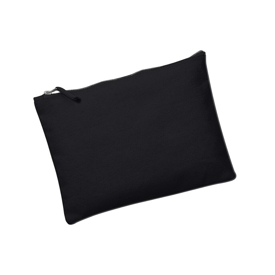 image 1 of Westford Mill Canvas Accessory Bag - Black - 20cm x 11.5cm Black