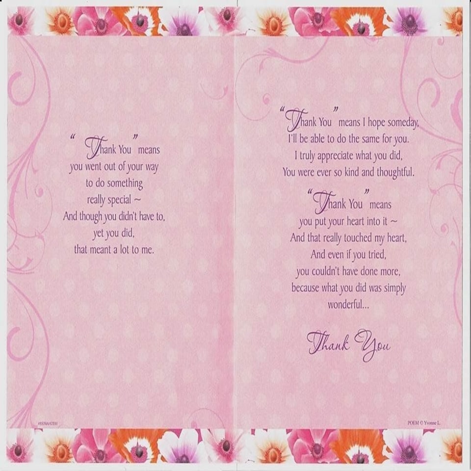 image 1 of Flowers & Spots Design Thank You Greetings Card