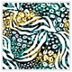 image 1 of Tropical leaves & animal print (Picture Frame) White | S