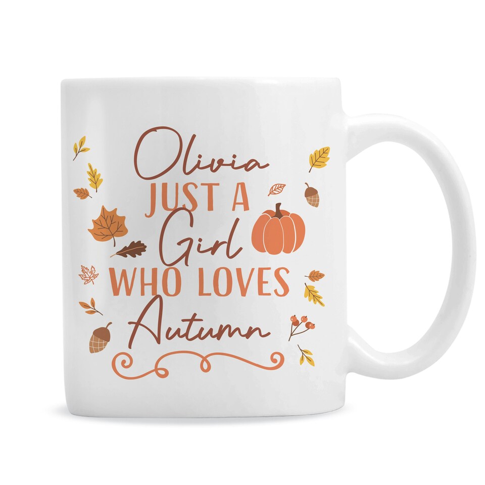 image 1 of Personalised Loves Autumn Mug White