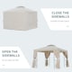 image 6 of Outsunny 3 x 3 m Garden Gazebo Double Roof Marquee Patio Wedding Party Tent Canopy Shelter with Sidewalls Beige