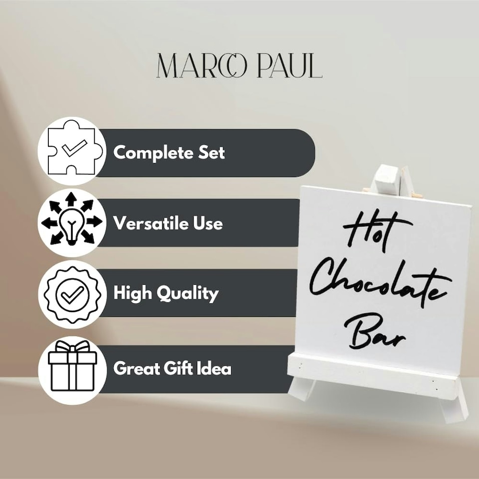 image 1 of Marco Paul Hot Chocolate Station Set 6pc