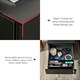 image 5 of Vinsetto Mobile File Cabinet Steel Lockable w/ Pencil Tray for A4, Letters Black