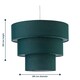 image 7 of Set of 2 Barty - Dark Green 38cm Tiered Pendant Shades Green