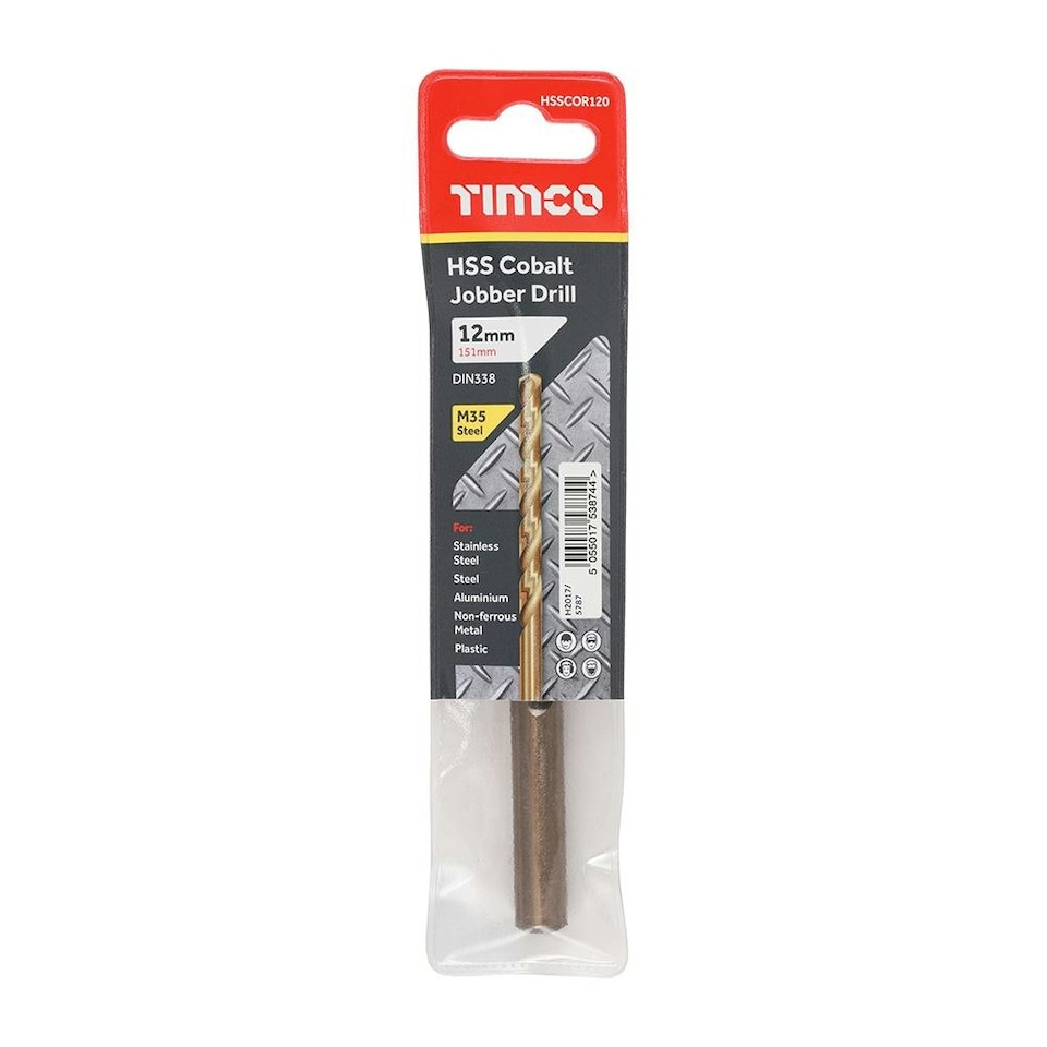 image 1 of Timco - Ground Jobber Drills - Cobalt M35 (Size 12.0mm - 1 Each)