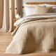 image 1 of Bianca Quilted Lines Bedspread | Cream | Natural | One Size
