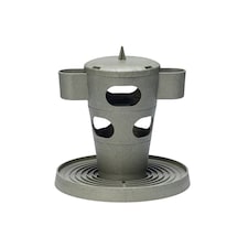 Gaun Recycled Polyester Chicken Poultry Feeder - Grey - One Size