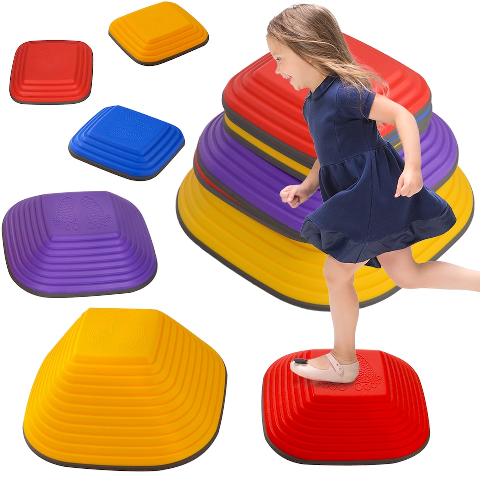 image 1 of AIYAPLAY Balance Stepping Stones, 6-Piece Sensory Toy for Ages 3-8 Years