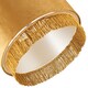 image 4 of Modern Ochre Mustard Drum 14" Pendant Shade with Tassels and Embroidered Trim | Yellow | Ochre | 1