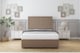 image 2 of Sloomy Somerset Mink Plush Divan Bed Base No Drawers With 26 Inch Strutted Headboard | Brown | Mink | Small Double | 1