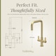 image 6 of Kuma Kitchen Mono Mixer Tap Dual Lever, Brushed Brass 361mm | Copper | Brushed Brass | 1