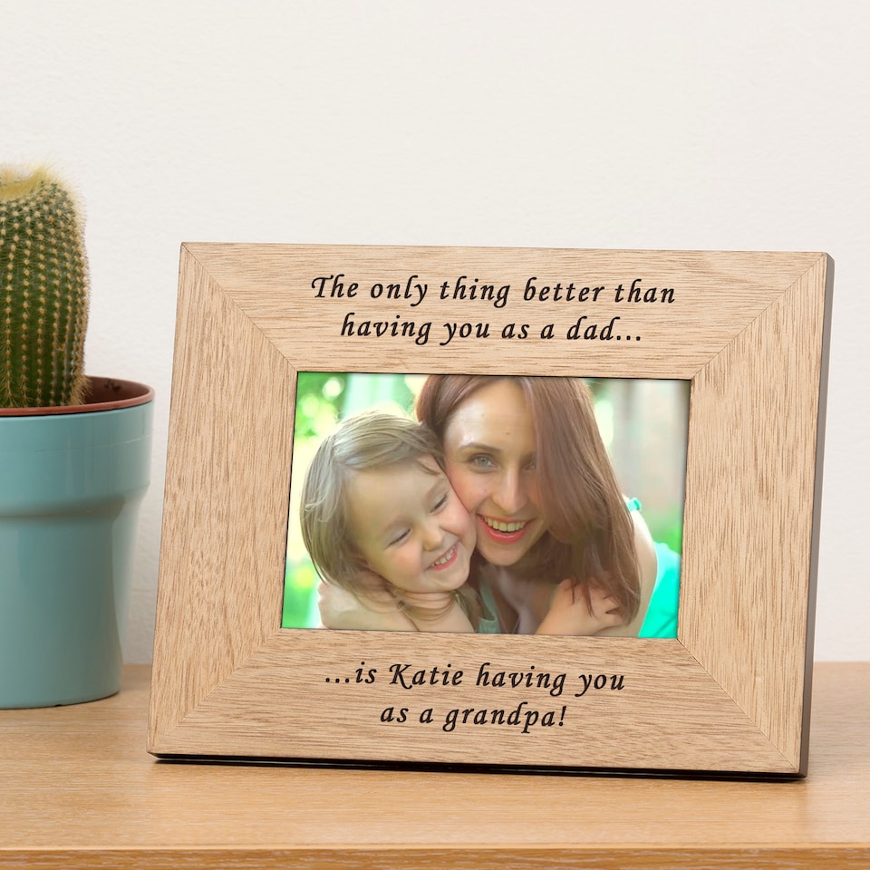 image 1 of Personalised The only Thing Better Grandad Wood Picture Frame 6x4 Fathers Day
