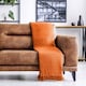 image 7 of Waffle Collection Recycled Cotton Throw in Orange (70" x 100")