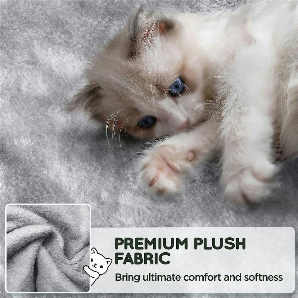 image 1 of Yaheetech Large Cat Tower with Hammock Scratching Posts Light Grey