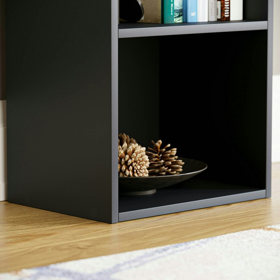 image 1 of Vida Designs Oxford 2 Tier Cube Bookcase Display Storage, Black