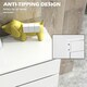 image 5 of HOMCOM Bedroom Chest of Drawers, High Gloss 5 Drawers Dresser, Grey