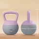 image 3 of SPORTNOW Soft Kettlebell, 10kg Kettle Bell with Non-Slip Handle for Home Gym Weight Lifting and Strength Training, Purple and Grey