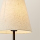image 5 of ValueLights Lowe Black Rechargeable Table Lamp Linen Shade