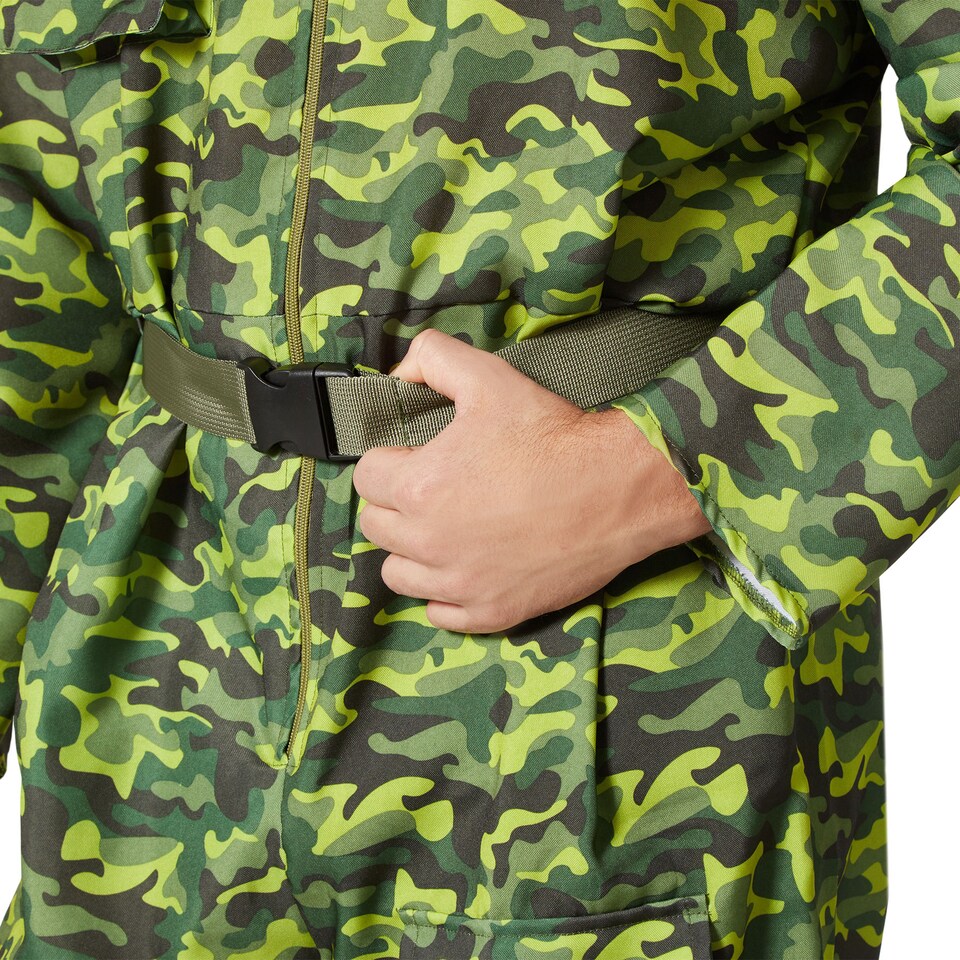 image 1 of Mens Fancy Dress Costume - Air Force Pilot Camouflage | Green | green | M | 1