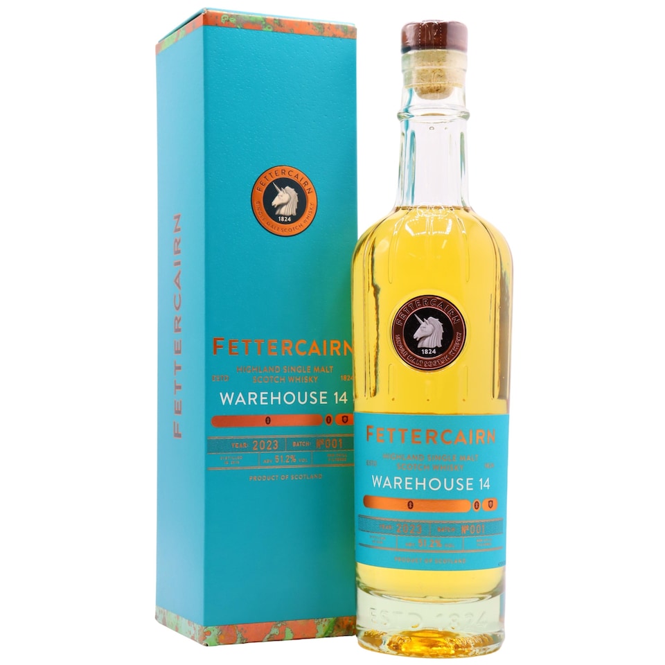 image 1 of Fettercairn - Warehouse 14 Batch 001 Highland Single Malt Scotch 2016 Whisky | Multi | Natural colour of shimmering gold | Vanilla, myriads of enticing tropical fruits, honey and floral charm. Warm toasty maltiness, tropical fruits with layers of crème caramel, apricot tart, cacao, soft wood spices and a pleasing nuttiness. | 1