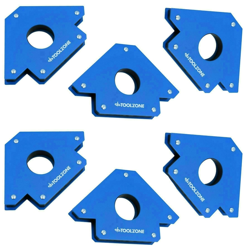 image 1 of 75lb Large Welding Welder Magnet Magnetic Holder Support 45 90 135 Angle 6pc