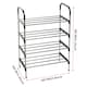 image 5 of Living and Home 4-Tier Stackable Shoe Rack Organizer