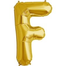 NorthStar F Letter Foil Balloon - Gold - One Size