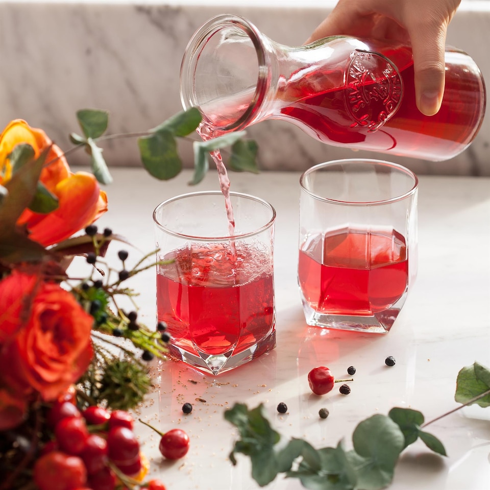 image 1 of LAV Diamond Water Glasses - 215ml - Clear - Pack of 6 | Clear | Clear