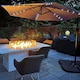 image 7 of JSH Apollo Banana Cantilever Parasol with Built in LED Lights for Garden Patio Sunshade - Navy Blue
