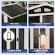 image 3 of Alivio Metal Garden Storage Shed With Weather Protection and Double Sliding Lockable Doors (Black) Black