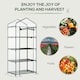 image 7 of Outsunny Portable 4-Tier Mini Greenhouse Plant Grow House Shed w Clear Cover
