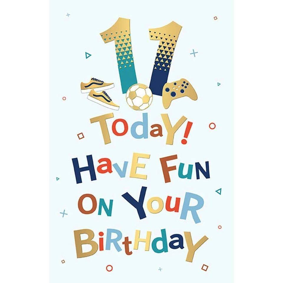 Words 'n' Wishes Age 11 Birthday Card for a Boy, Boys Birthday Card 11th Birthday, Multi-Coloured