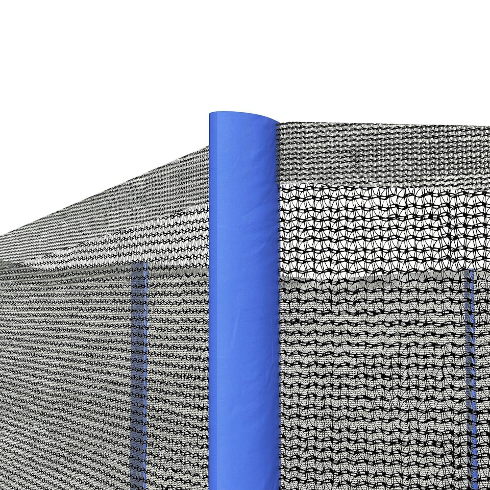 image 1 of SPORTNOW 8ft Trampoline Net Replacement Safety Net with Zipped Door, Blue