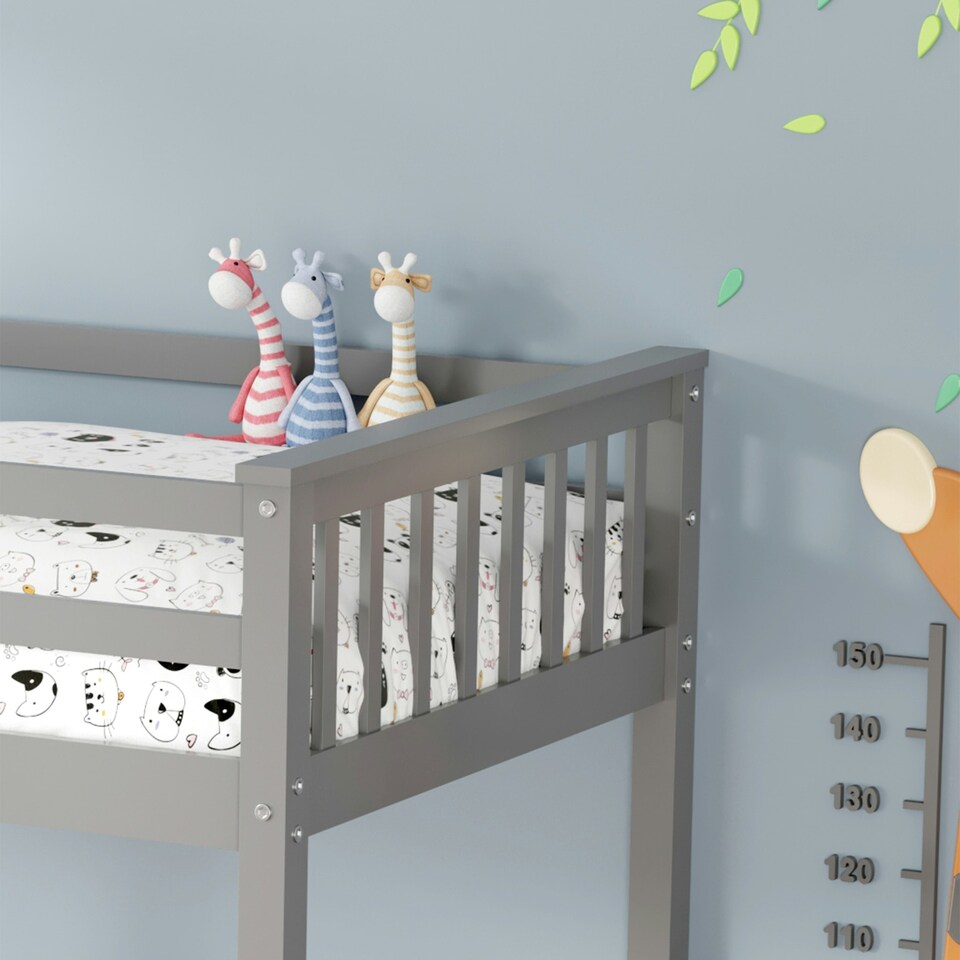 image 1 of Oliver Grey Single Wooden Bunk Bed