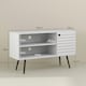 image 3 of HOMCOM TV Unit for 50" TVs with 2 Open Shelves, Door and 2 Cable Holes