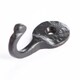 image 2 of Hammer & Tongs Hammered Round Plate Single Hook - W25mm x H45mm - Black