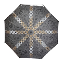 Annie Phillips Folding Umbrella Automatic Open Close Circles Grey