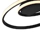 image 4 of Modern Single Loop Strip Flush LED Powered Ceiling Light Fitting in Black Sand | Black | Black | 1