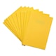 image 4 of Pack of 10 Rhino A4 48 Page Yellow with Green Tinted Paper 8mm Lined with Margin Exercise Books