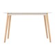 image 2 of Bendal Dining Table - L75 x W120 x H75 cm - White/Beech White