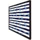 image 3 of Blue anchors on navy striped background (Picture Frame) White | L