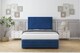 image 1 of Sloomy Ashford Navy Plush Divan Bed With Mattress 2 Drawers Left Side With 54" Floor Standing Headboard & 12" Matching Footboard 5' King | Blue | Navy | King | 1