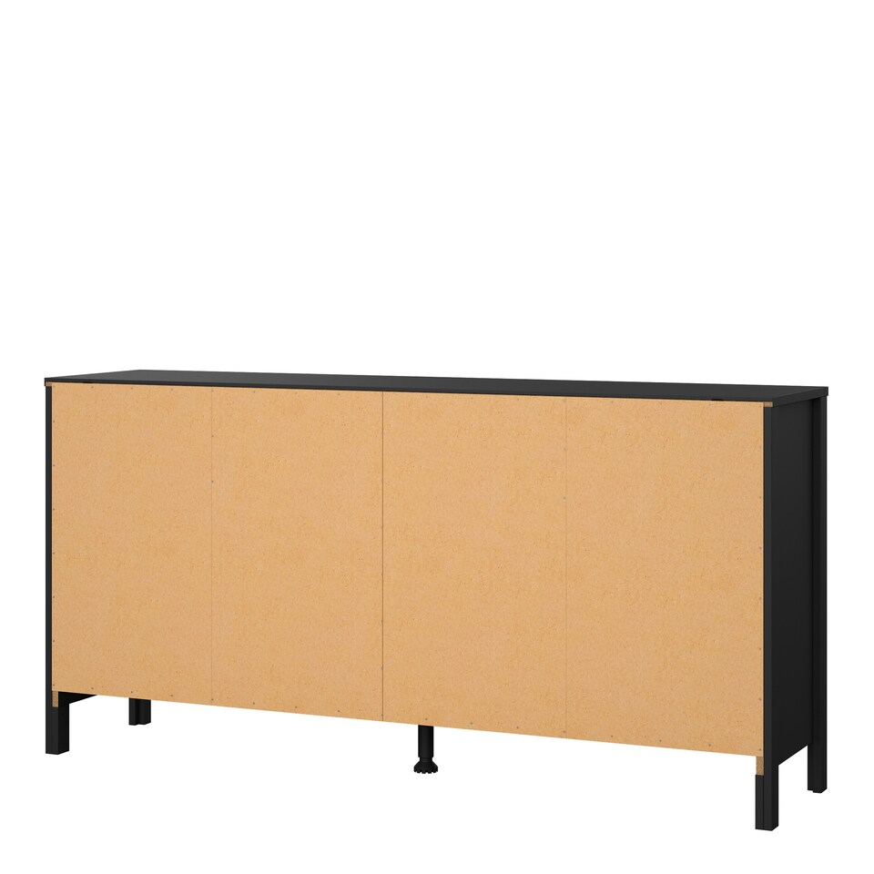 image 1 of Barcelona Double Dresser 4+4 Drawers in Matt Black