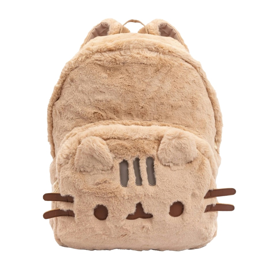 image 1 of Pusheen 3D Faux Fur Backpack - Beige - One Size