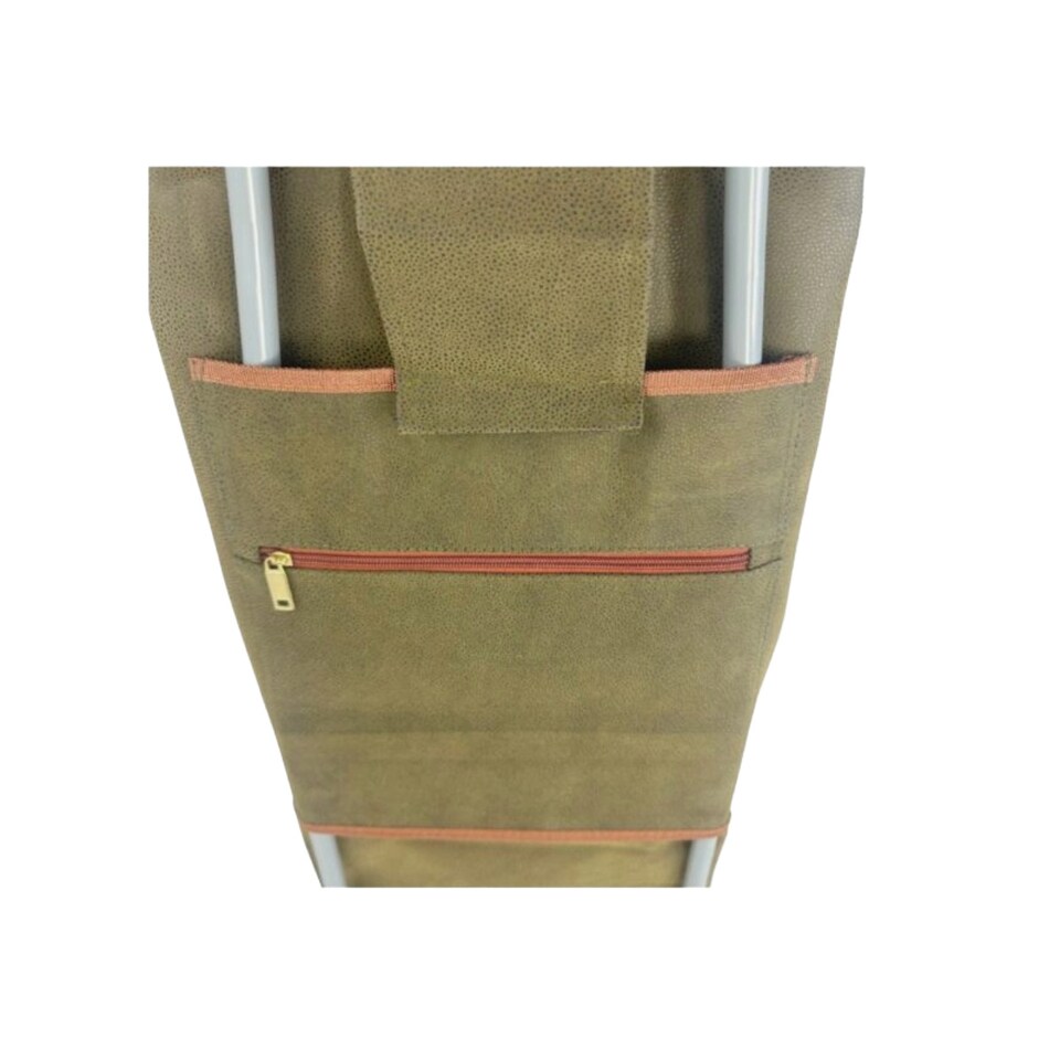 image 1 of 2 Wheel Faux Leather Lightweight Foldable Shopping Trolley 30 x 39 x 60 cm