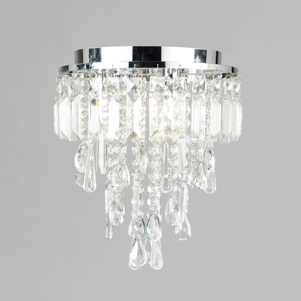 image 1 of BHS Bresna Flush Ceiling Light, Chrome