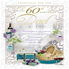 On Your 60th Birthday Dad Opacity Card
