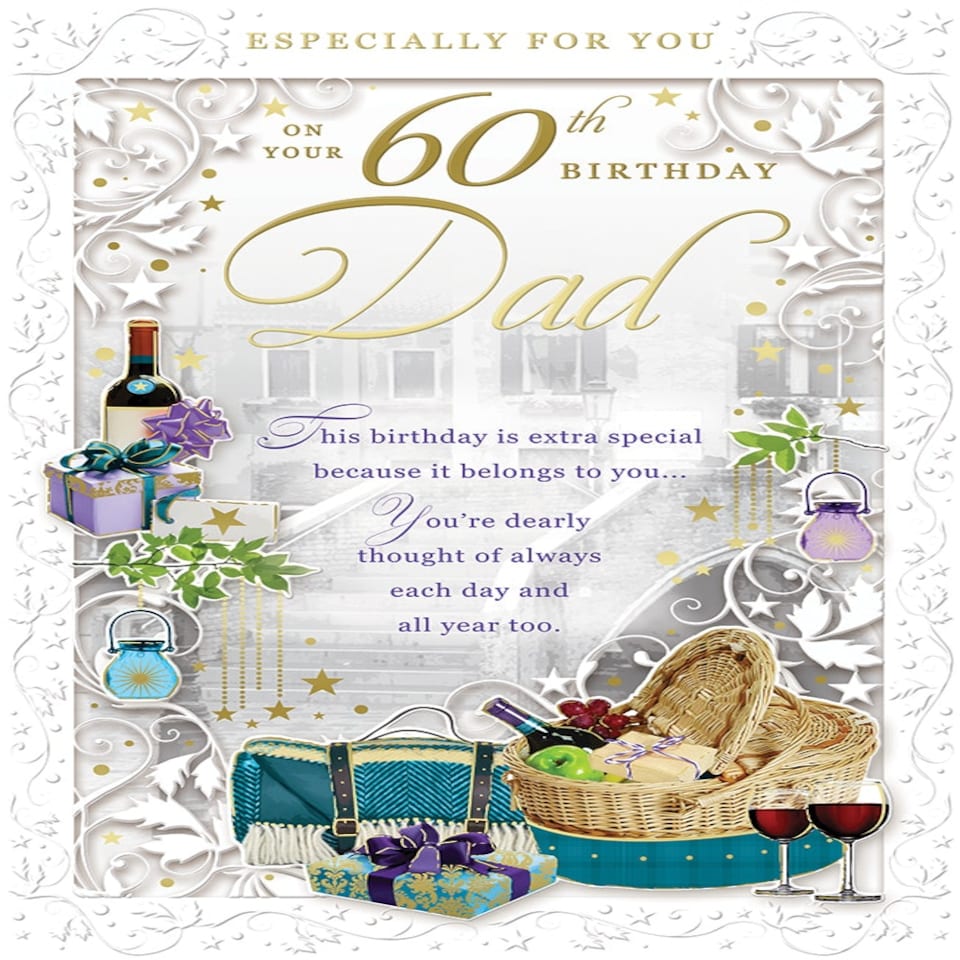 image 1 of On Your 60th Birthday Dad Opacity Card