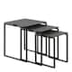 image 1 of Katrine Ceramic Nest of Tables in Black Set of 3